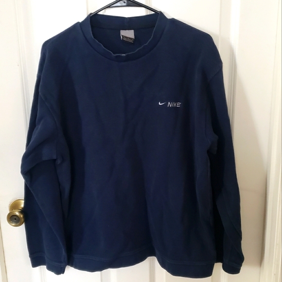 ⭐ Nike Navy Blue Thick Long Sleeve Shirt Size Large - Picture 1 of 10